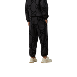 Gucci GG Flocked Print Cotton Fleece Sweatpant