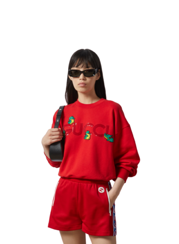 Gucci Jersey Jumper With Gucci Embroidery