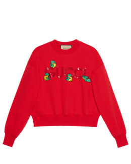 Gucci Jersey Jumper With Gucci Embroidery