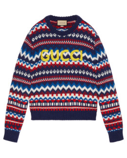 Gucci Knit Wool Jumper With Gucci Embroidery