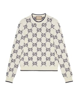 Gucci - GG cotton knit sweatshirt