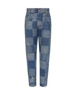 Louis Vuitton - Louis Vuitton Giant Damier Waves Monogram Denim Pants