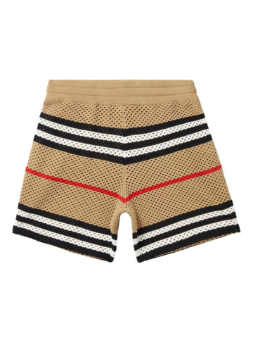 Burberry - Straight-Leg Striped Knitted Shorts