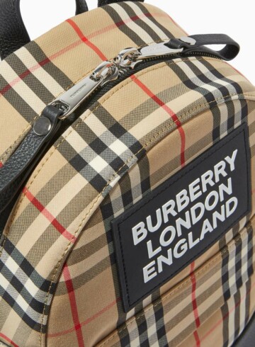 Burberry - Logo Appliqué Backpack in Vintage Check Cotton Canvas