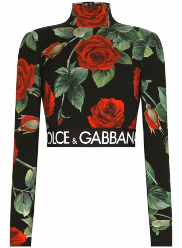 Dolce & Gabbana - Dolce & Gabbana turtleneck long-sleeve cropped top