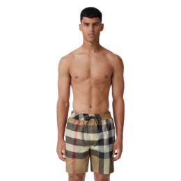 Burberry - Exaggerated Check Drawcord Swim Shorts