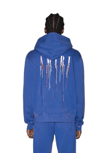 Amiri - Embroidered Paint Drip Core Logo Hoodie