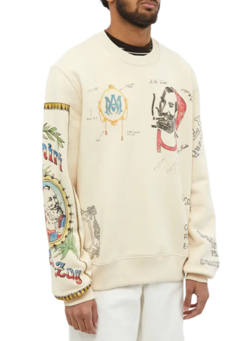 Amiri - Amiri zig zag crew neck sweat