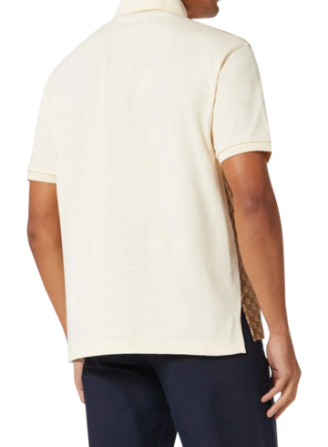 Gucci - Polo Shirt in GG Silk Cotton Jersey Jacquard