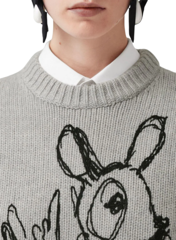 Burberry - Deer Graphic cashmere sweater