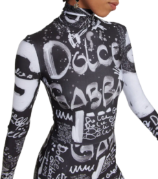 Dolce & Gabbana - All - Over Logo Graffiti - Print Jumpsuit