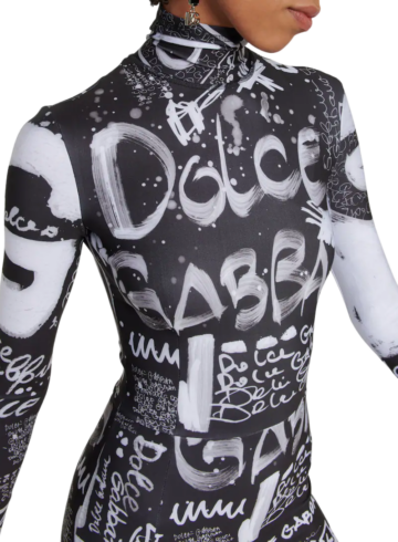 Dolce & Gabbana - All - Over Logo Graffiti - Print Jumpsuit