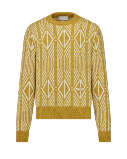 Christian Dior - Yellow and Ivory Technical Wool Jacquard