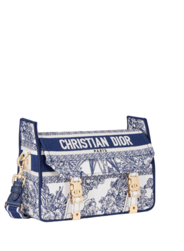 Christian Dior - SMALL DIORCAMP BAG Blue Multicolor Rêve d'Infini Embroidery