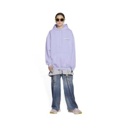 Balenciaga - Women's Political Campaign Medium Fit Hoodie in Purple