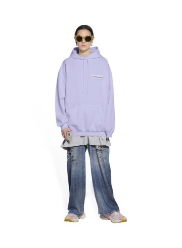 Balenciaga - Women's Political Campaign Medium Fit Hoodie in Purple