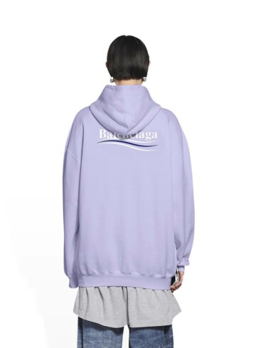 Balenciaga - Women's Political Campaign Medium Fit Hoodie in Purple