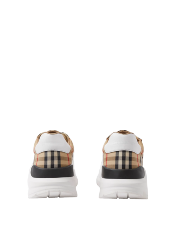 Burberry - Vintage Check, Suede and Leather Sneakers