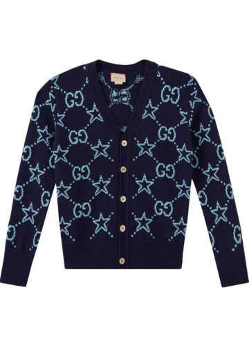 Gucci - GG Print Knit Cardigan in Wool