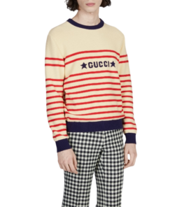 Gucci - GUCCI  Striped Logo Sweater