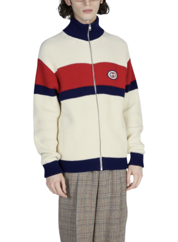 Gucci - Interlocking G zip-up jumper