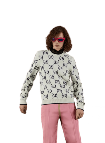 Gucci - GG cotton knit sweatshirt