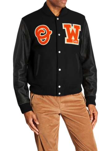 Off-White - OFF-WHITE  Varsity Logo Bomber Jacket