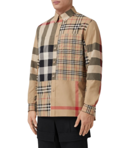 Burberry Cotton Patchwork Check Shirt