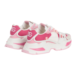 Dolce & Gabbana - Girls White & Pink Chunky Trainers