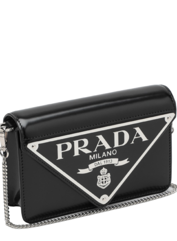 Prada - Brushed leather shoulder bag