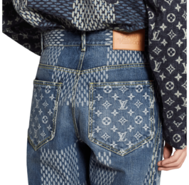 Louis Vuitton - Louis Vuitton Giant Damier Waves Monogram Denim Pants