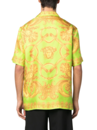 Versace - baroque-print silk shirt