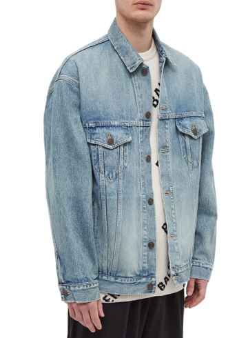 Balenciaga - Balenciaga Back college logo denim jacket