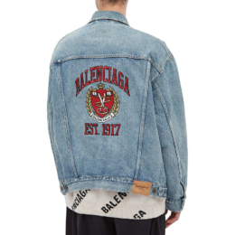 Balenciaga - Balenciaga Back college logo denim jacket