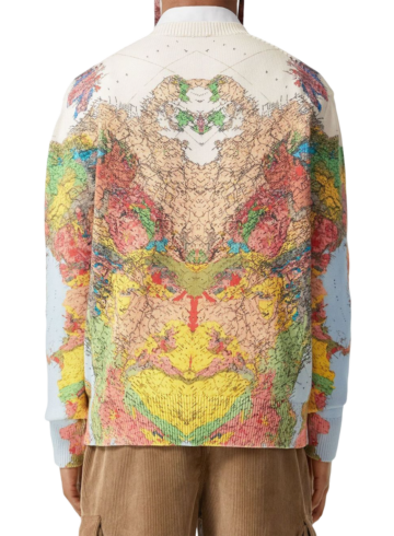 Burberry - Burberry map-print long-sleeve jumper