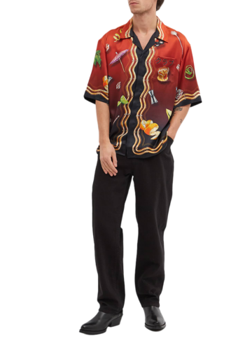 Casablanca - Casablanca short sleeve silk shirt Casa club sunset