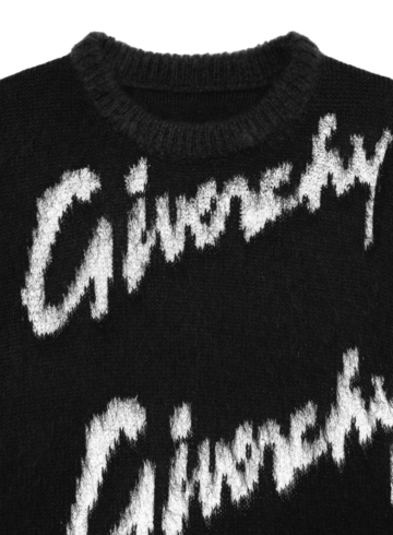 Givenchy - Logo intarsia mohair-blend sweater