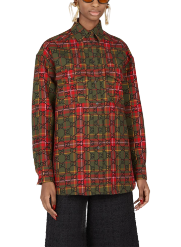 Gucci - GG Tartan-Print Shirt