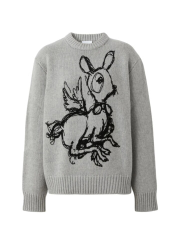 Burberry - Deer Graphic cashmere sweater