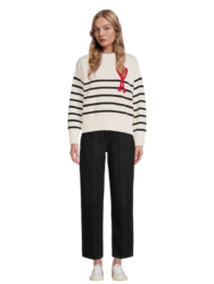 AMI Paris - Ami De Cœur Striped Cotton And Wool Sweater