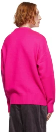 AMI Paris - AMI Alexandre Mattiussi Pink Ami De Cœur Sweater