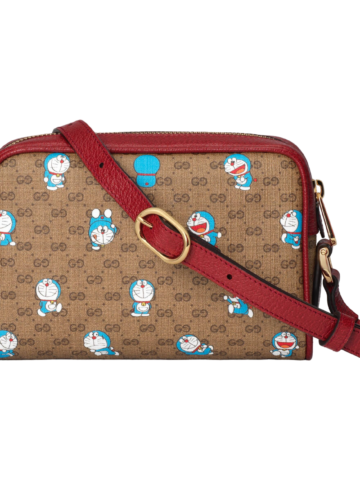 Gucci - Doraemon Crossbody Bag Printed Mini GG Coated Canvas Mini