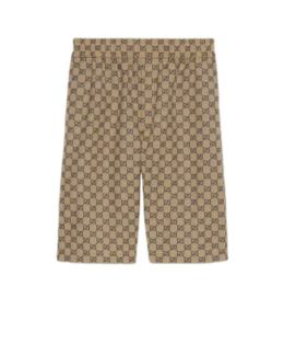 Gucci - Elasticated-waist cotton-blend GG-jacquard shorts