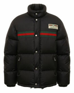 Gucci - Padded nylon jacket with Web