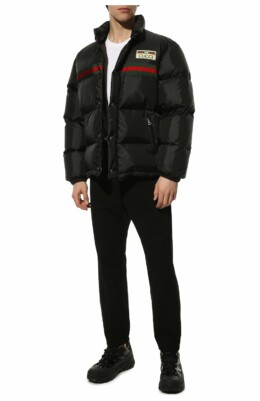 Gucci - Padded nylon jacket with Web