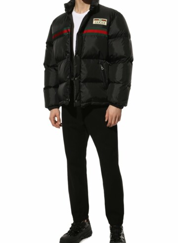 Gucci - Padded nylon jacket with Web