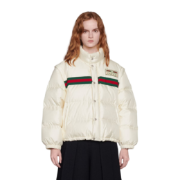 Gucci - Padded nylon jacket with Web