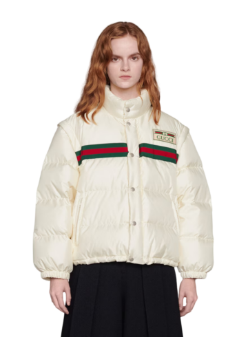 Gucci - Padded nylon jacket with Web