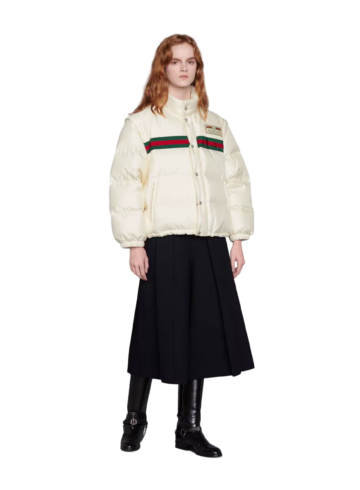 Gucci - Padded nylon jacket with Web