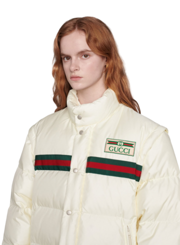 Gucci - Padded nylon jacket with Web